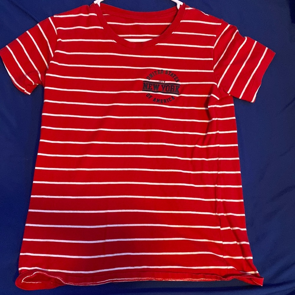 red stripes t-shirt